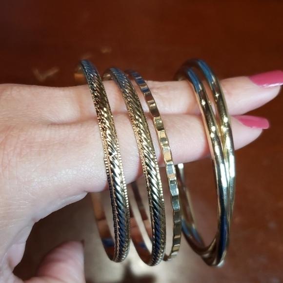 Set of 4 Stackable Bangles - Picture 1 of 4
